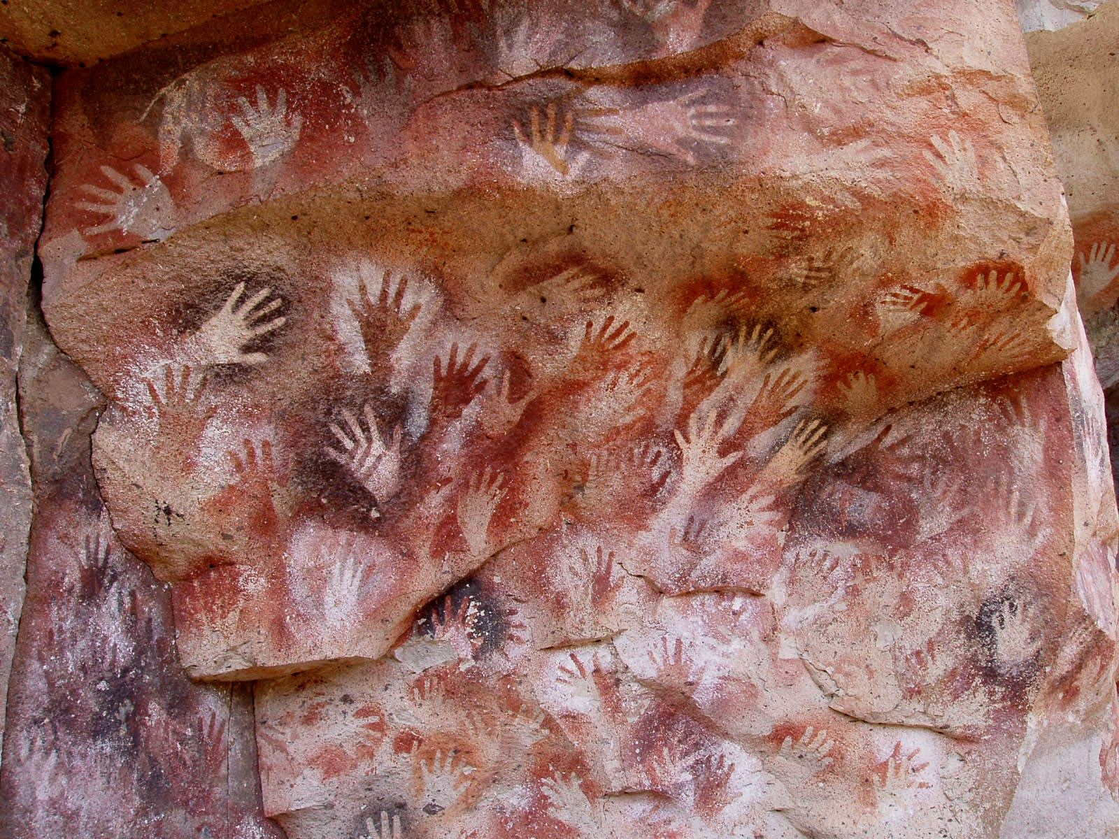 Pinturas rupestres de manos en la Cueva de las Manos, Río Pinturas